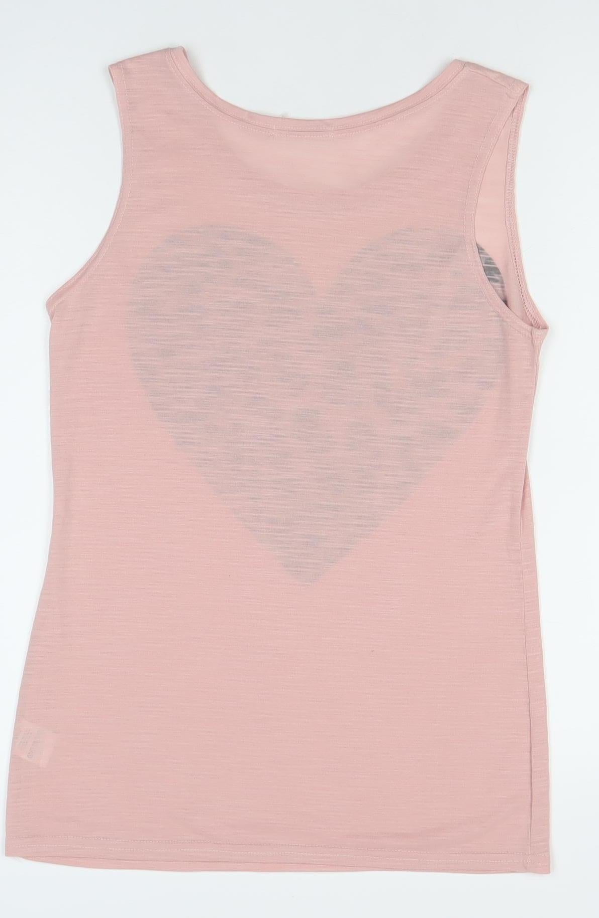 Womens UK Size 8 River Island Pink Basic Tank