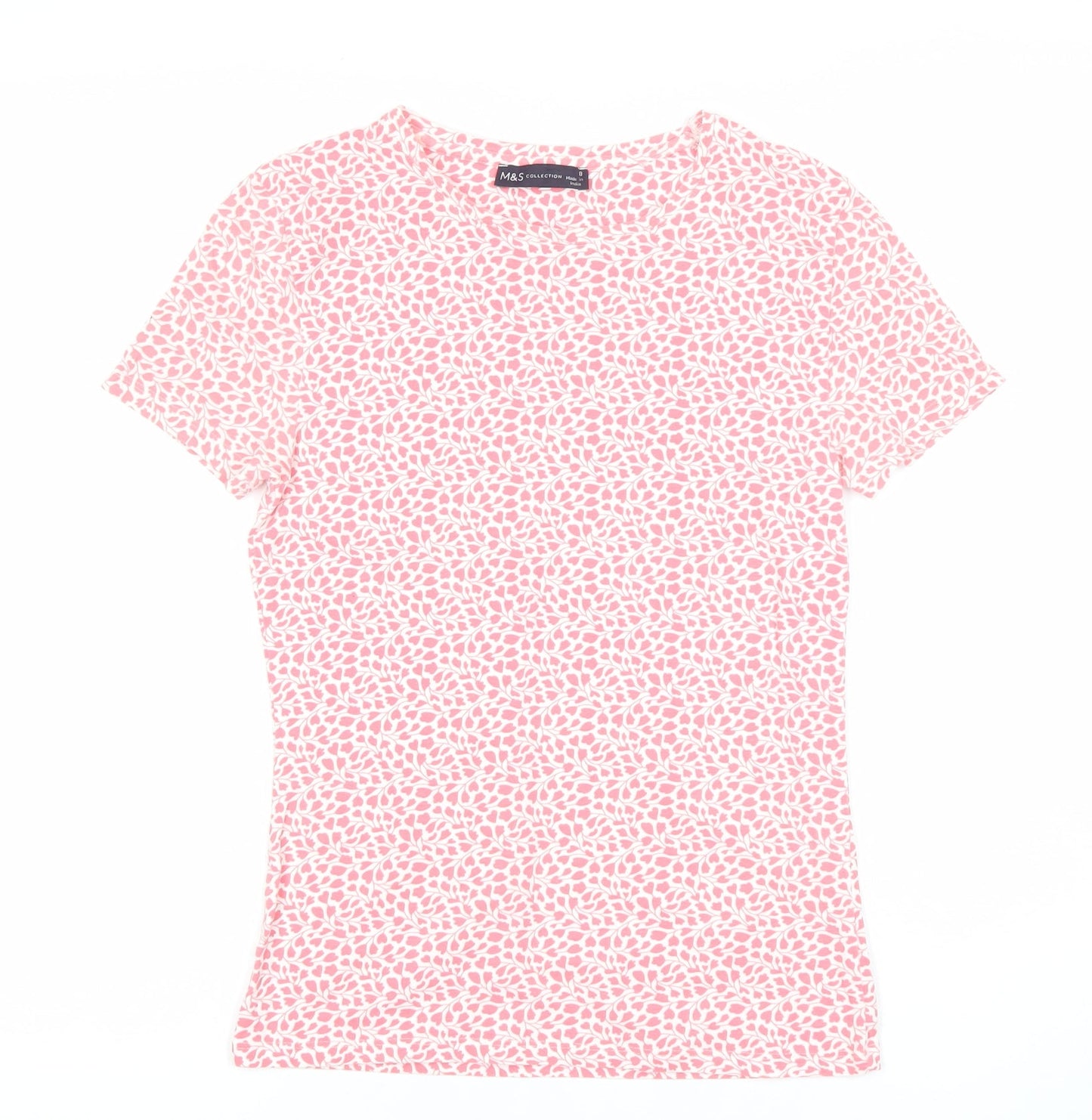 Womens UK Size 8 Marks and Spencer Pink Basic T-Shirt
