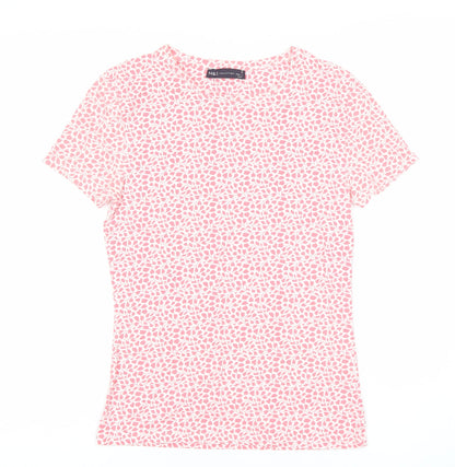 Womens UK Size 8 Marks and Spencer Pink Basic T-Shirt