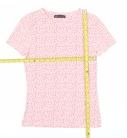 Womens UK Size 8 Marks and Spencer Pink Basic T-Shirt