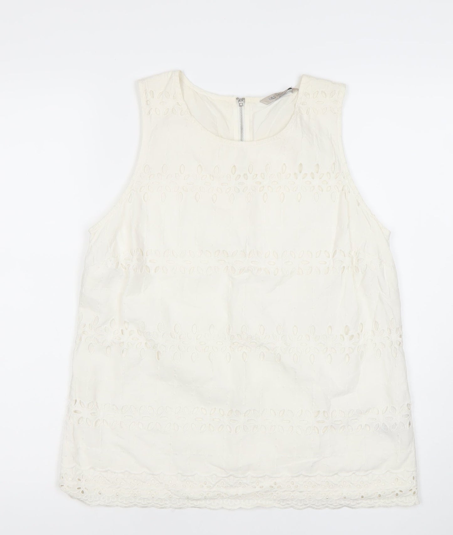 Womens UK Size 10 Marks and Spencer Ivory Tunic Blouse
