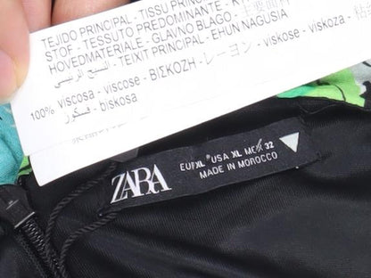 Zara Women’s Multicoloured Floral Bodysuit Size 16 Viscose Long Sleeve