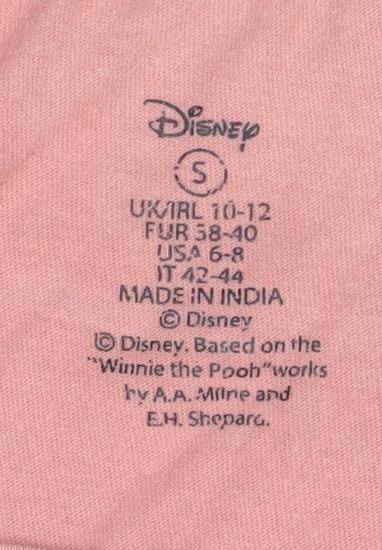 Disney Winnie the Pooh Pink Women's Nightshirt T-Shirt Style Size 10-12