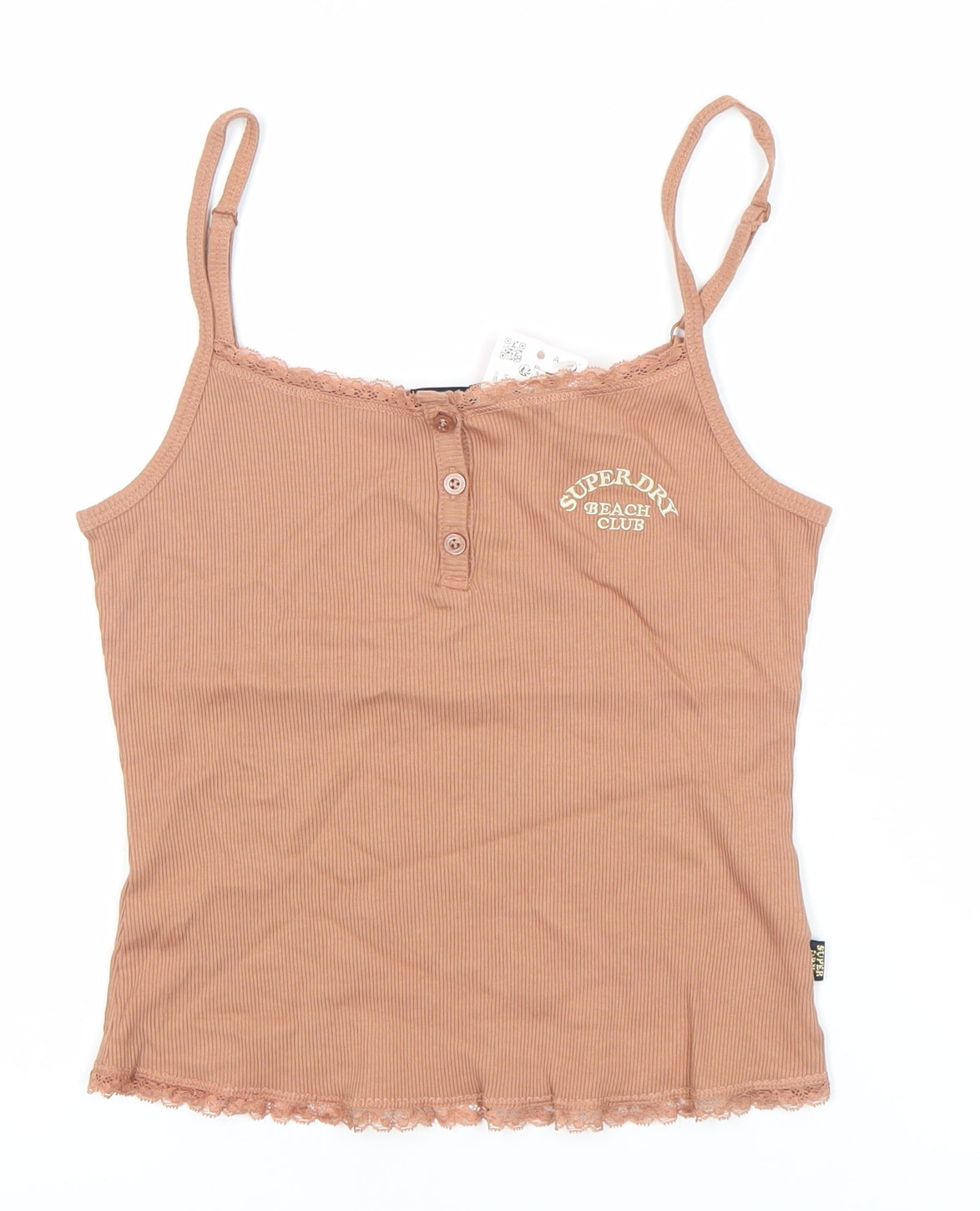 Womens UK Size 12 Superdry Brown Camisole Tank