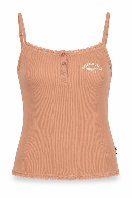 Womens UK Size 12 Superdry Brown Camisole Tank