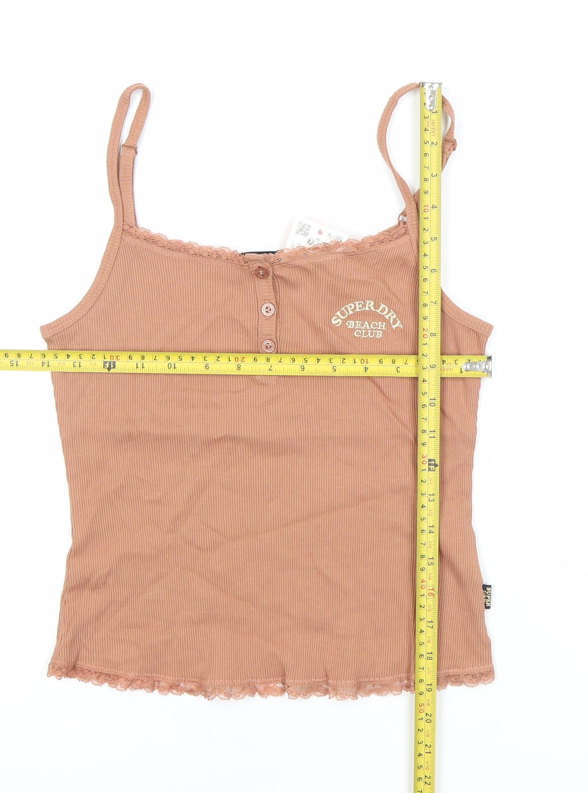 Womens UK Size 12 Superdry Brown Camisole Tank