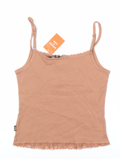 Womens UK Size 12 Superdry Brown Camisole Tank