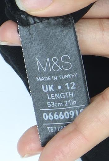 Marks and Spencer Womens Black Size 12 Pencil Skirt Knee Length