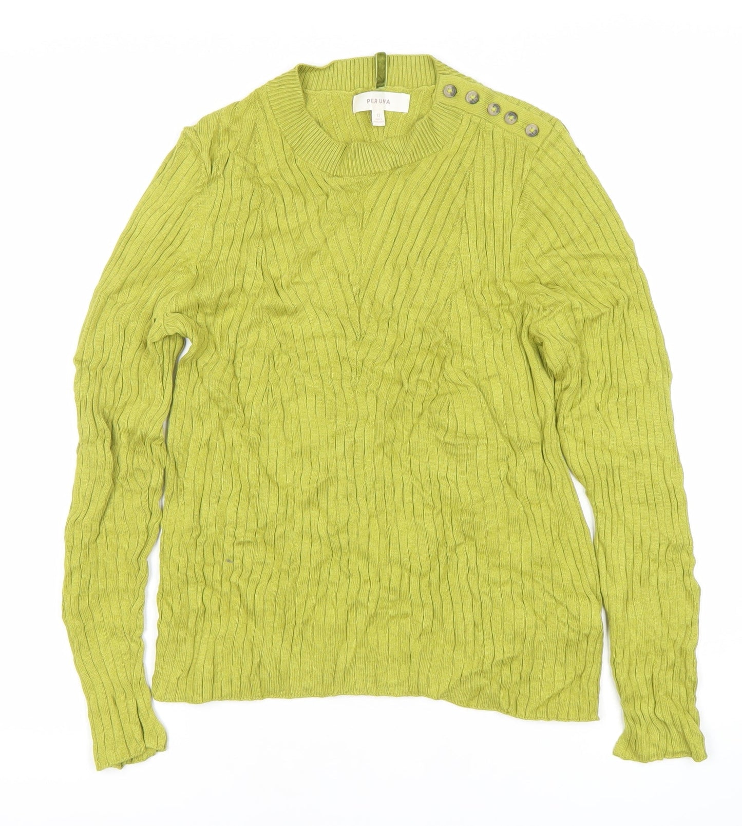 Womens UK Size 12 Marks and Spencer Green Pullover Jumper