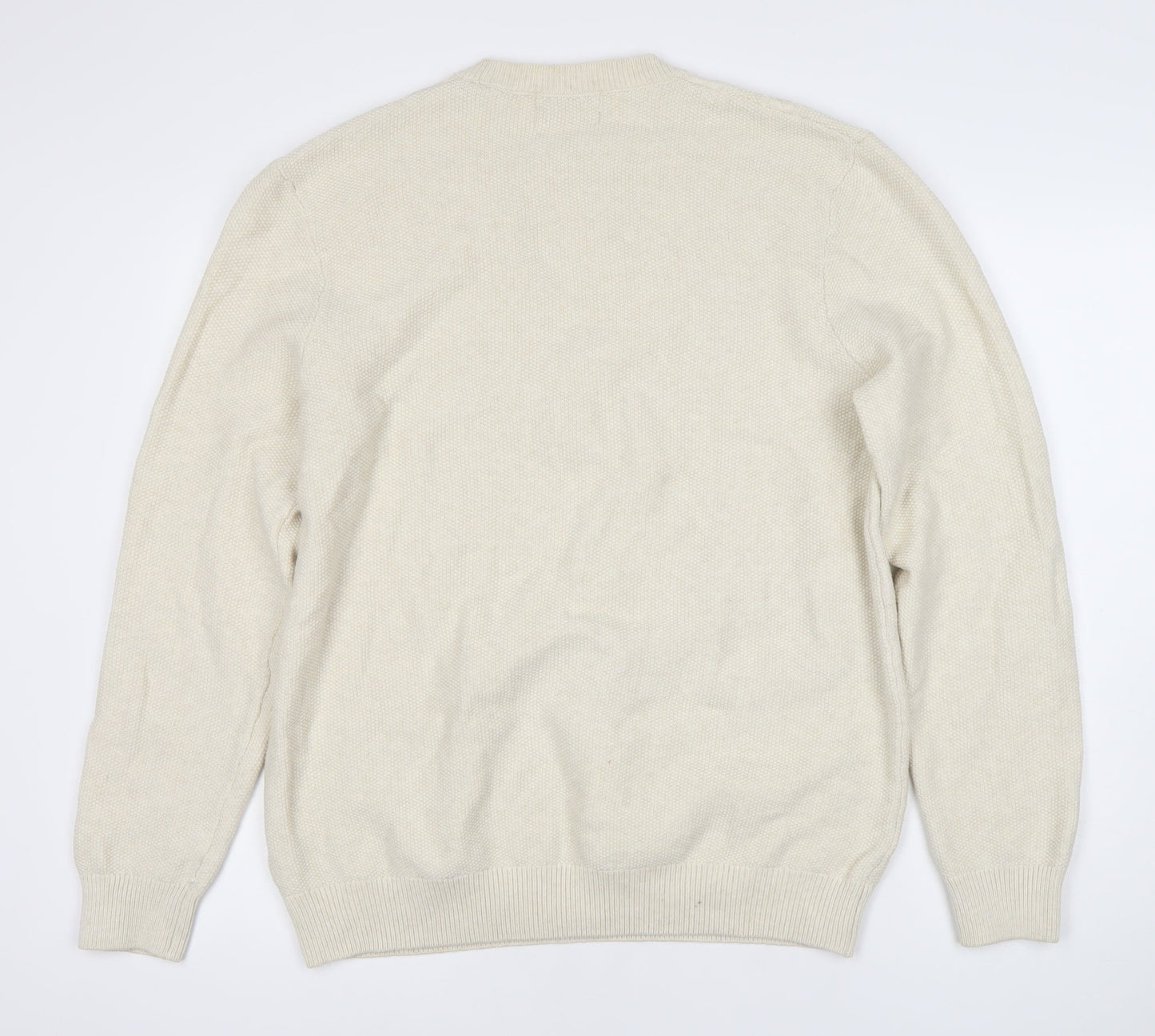 Marks and Spencer Men’s Ivory XL Cable-Knit Cotton Blend Jumper