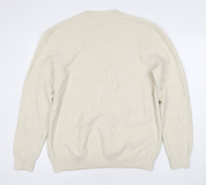 Marks and Spencer Men’s Ivory XL Cable-Knit Cotton Blend Jumper