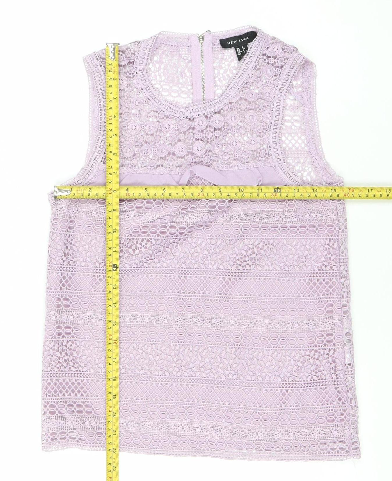 Womens UK Size 8 New Look Purple Camisole Blouse