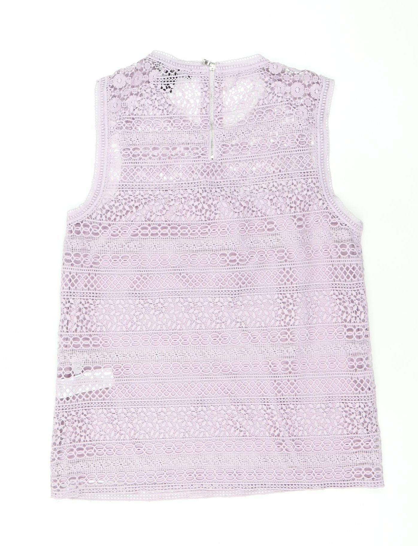 Womens UK Size 8 New Look Purple Camisole Blouse