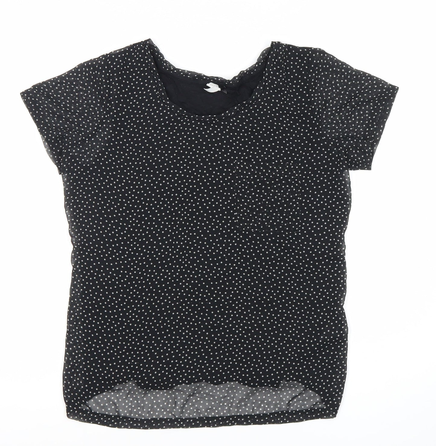 Womens UK Size 12 NEXT Black Basic Blouse