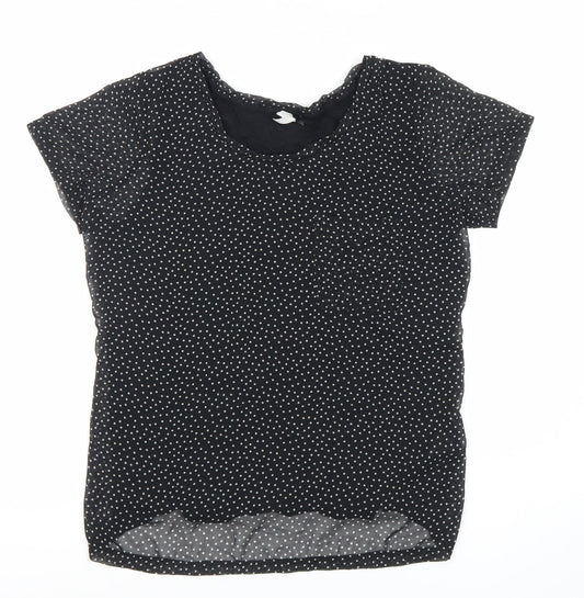 Womens UK Size 12 NEXT Black Basic Blouse