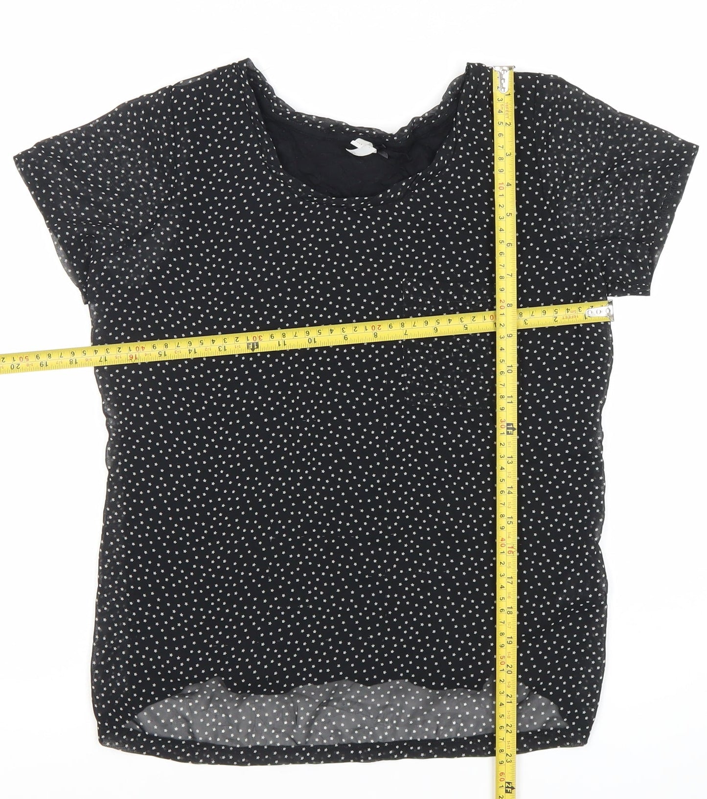 Womens UK Size 12 NEXT Black Basic Blouse