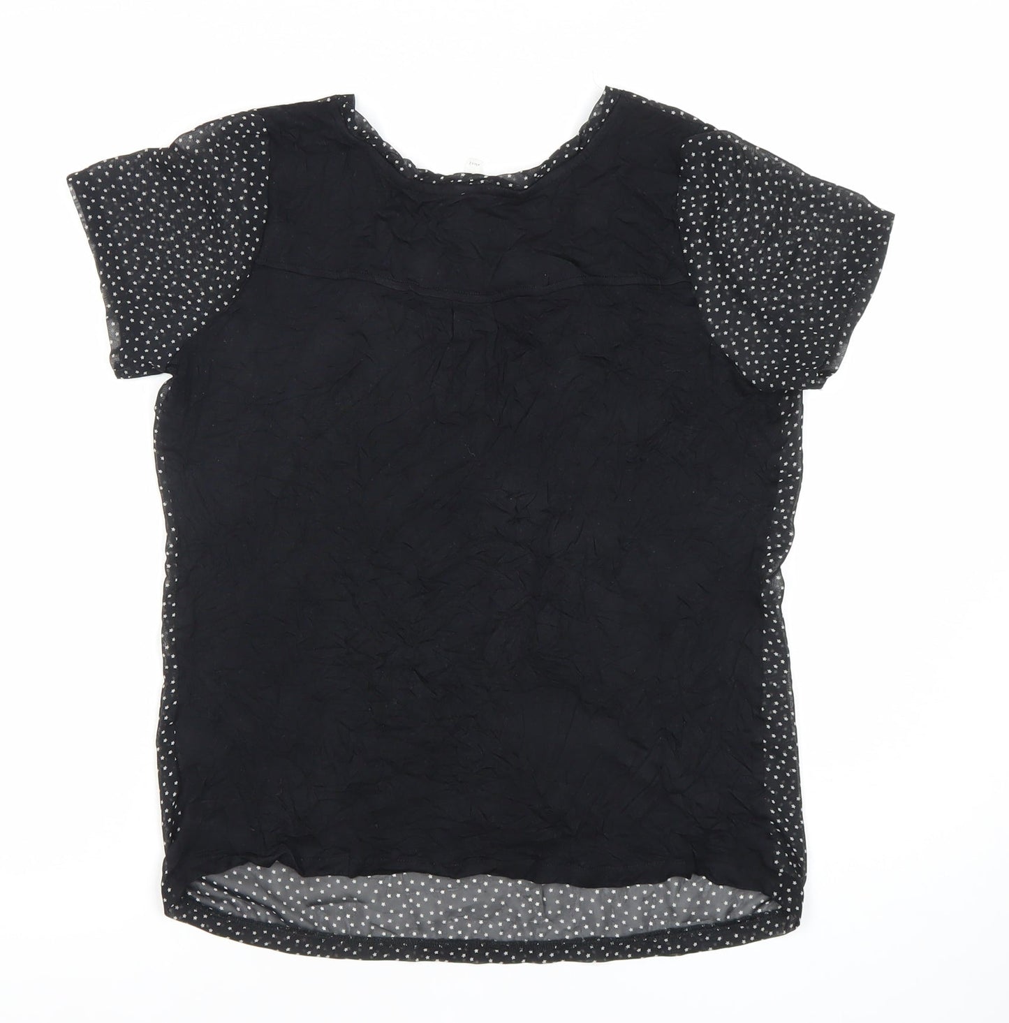 Womens UK Size 12 NEXT Black Basic Blouse