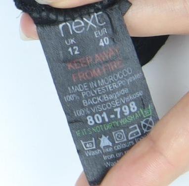 Womens UK Size 12 NEXT Black Basic Blouse
