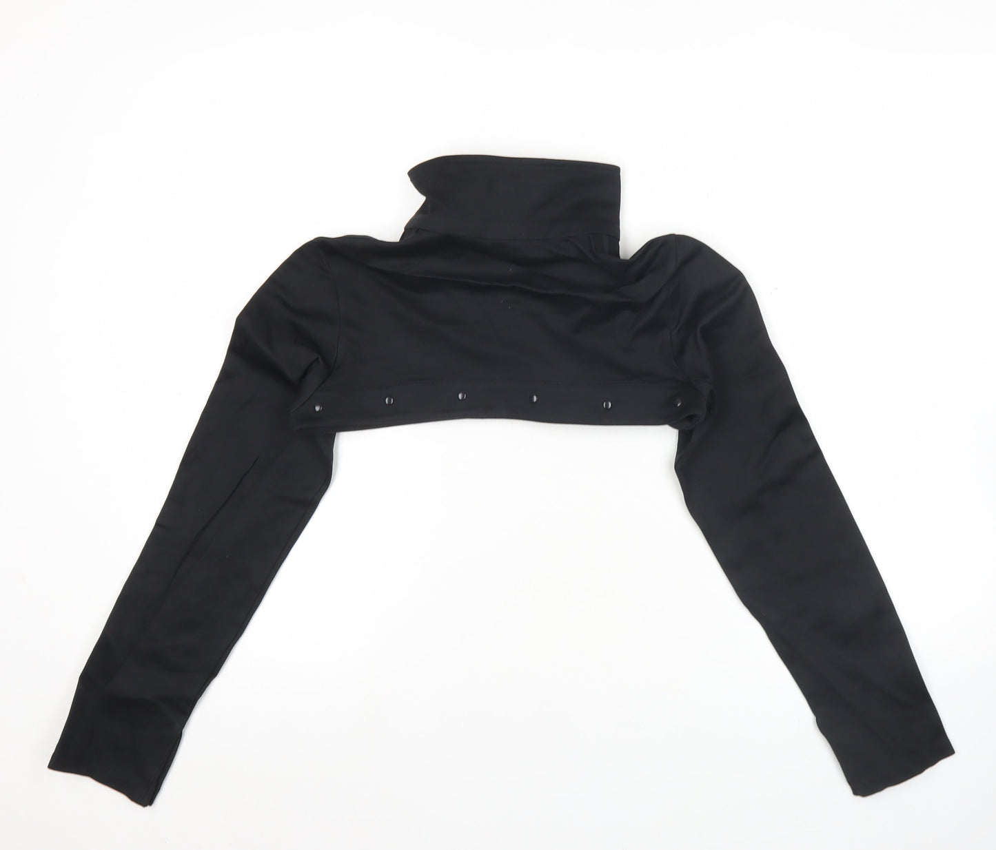 Adidas Womens Black Cropped Track Jacket Size 10 UK Polyester