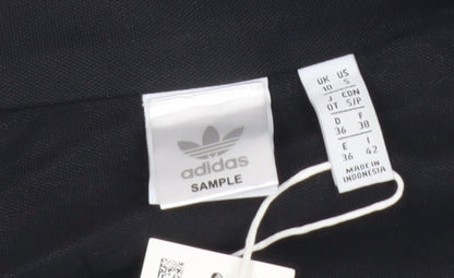 Adidas Womens Black Cropped Track Jacket Size 10 UK Polyester