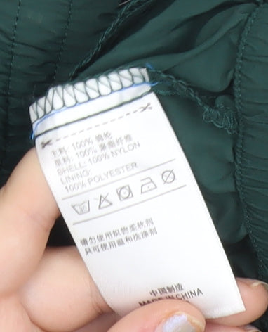 Adidas Men’s Green Track Jacket XS Full Zip Nylon Sportswear