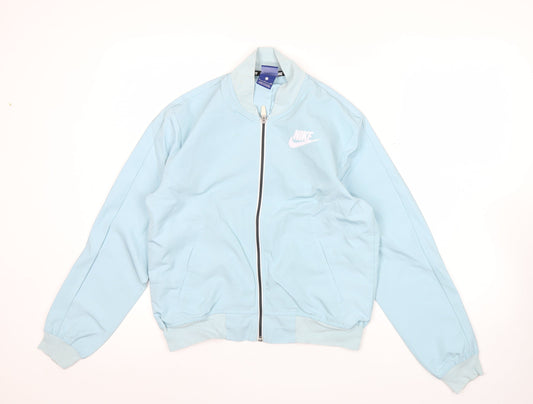 Nike Womens Blue Track Jacket Size S Lightweight Full Zip Sportswear