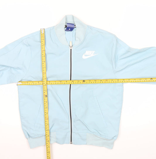 Nike Womens Blue Track Jacket Size S Lightweight Full Zip Sportswear