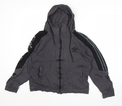 Adidas Womens XL Black Full Zip Hoodie Sweatshirt Casual Sportswear