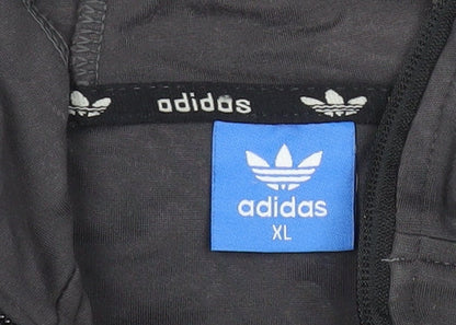 Adidas Womens XL Black Full Zip Hoodie Sweatshirt Casual Sportswear