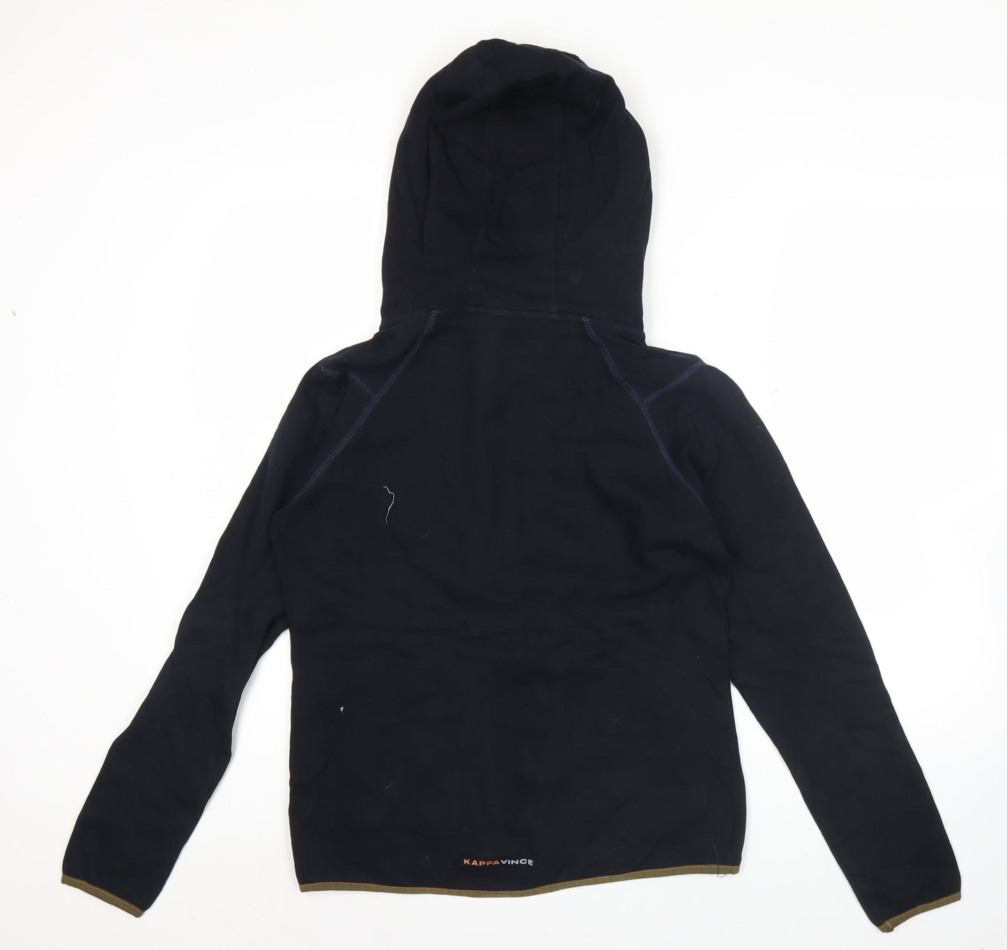 Kappa Womens Black Full Zip Hoodie Size 12 UK with Hooded Style