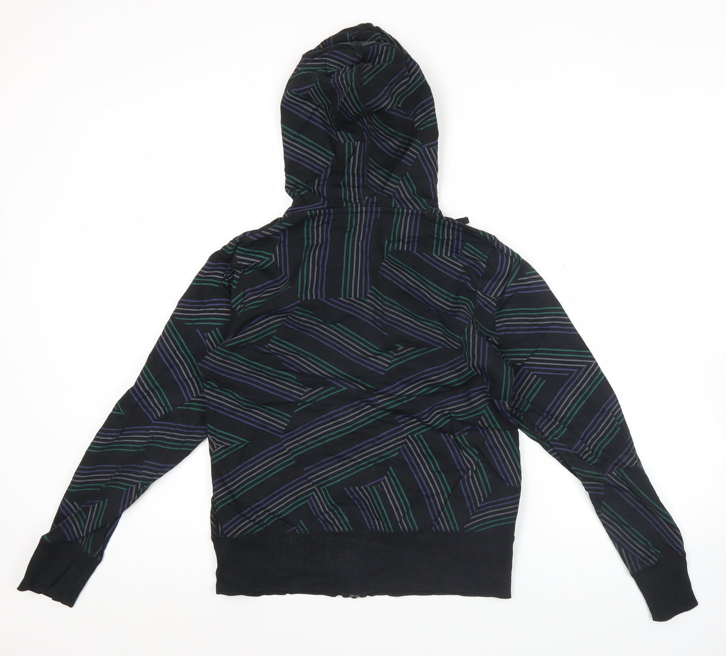 Nike Womens Black Multicolour Full Zip Hoodie Sweatshirt Size M