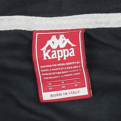 Kappa Womens Black Striped Full Zip Hoodie Size M UK 14