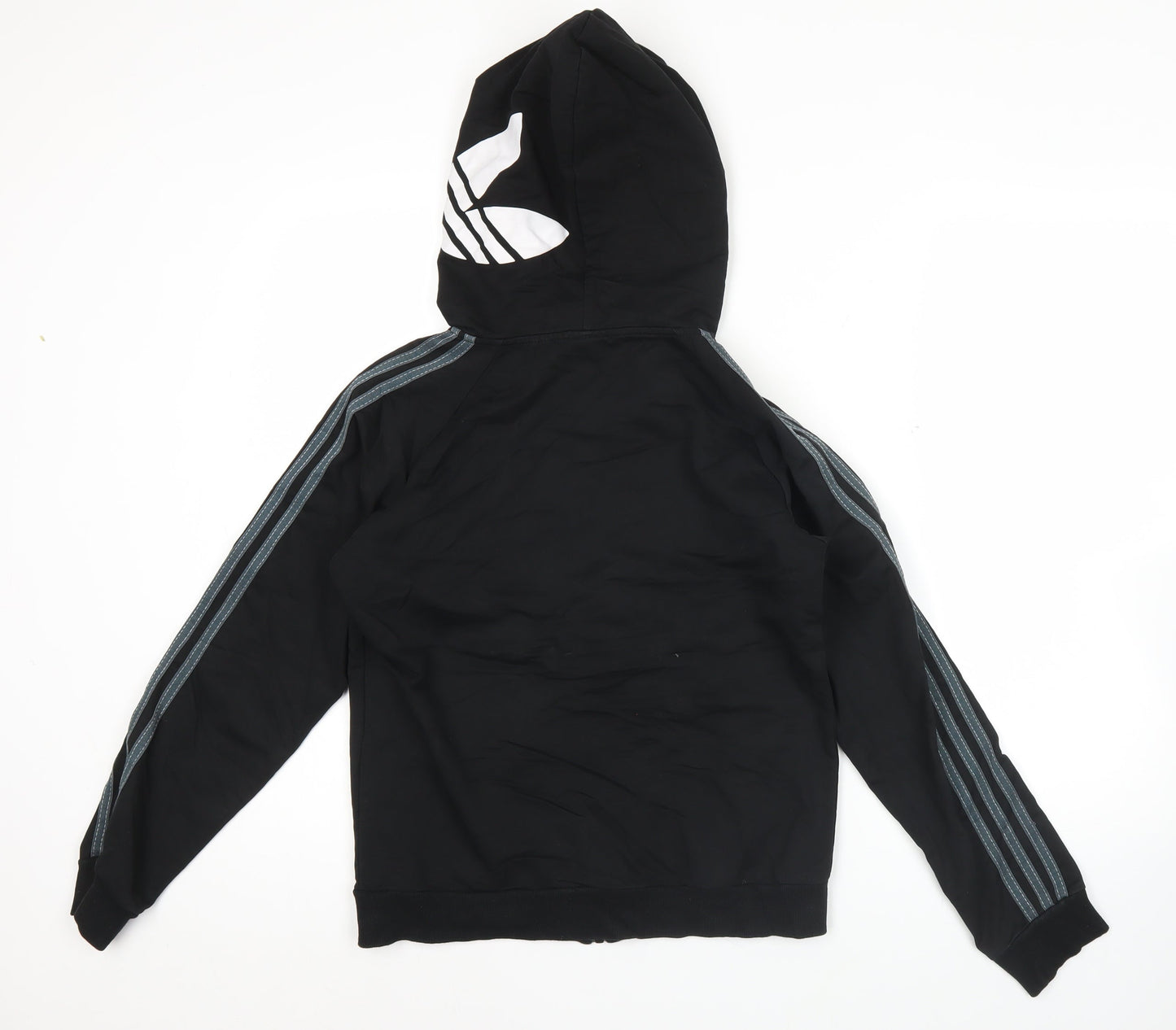 Adidas Womens Black XL Full Zip Hoodie Jacket with Logo Graphic