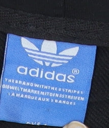 Adidas Womens Black XL Full Zip Hoodie Jacket with Logo Graphic