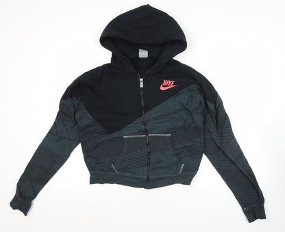 Nike Women’s Black Full Zip Hoodie Sweatshirt S Logo Sportswear