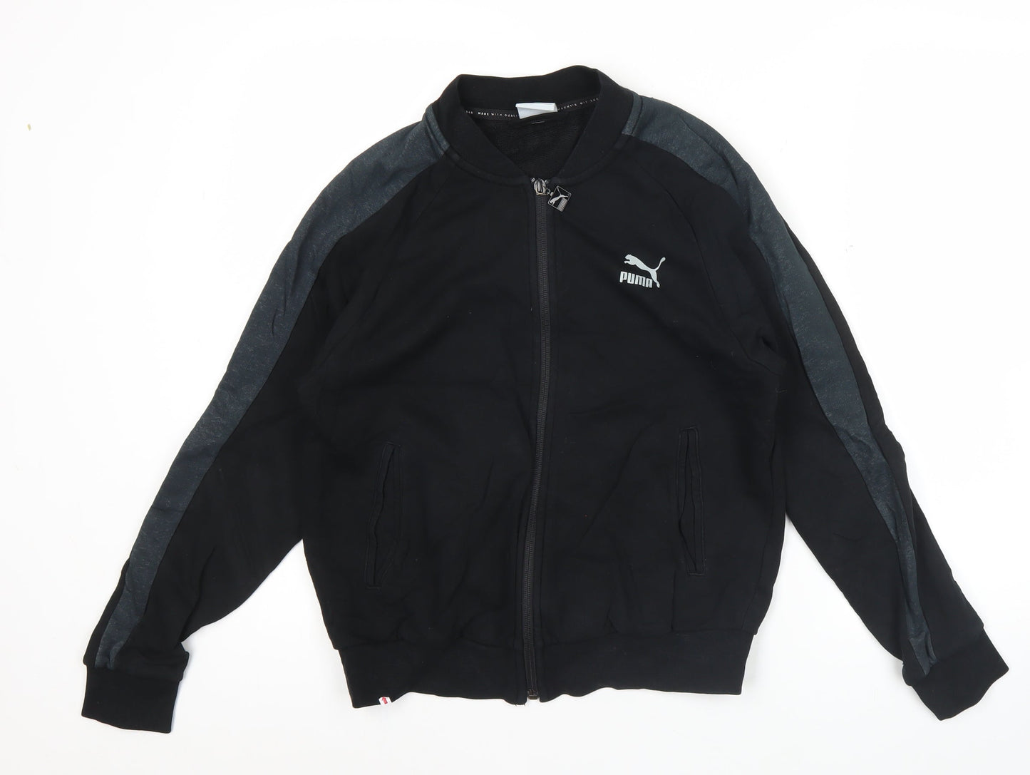 Puma Womens Black M Track Jacket Full Zip Cotton Blend