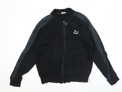 Puma Womens Black M Track Jacket Full Zip Cotton Blend