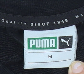 Puma Womens Black M Track Jacket Full Zip Cotton Blend