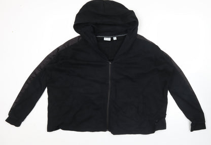 Womens UK Size 12 PUMA Black Full Zip Hoodie