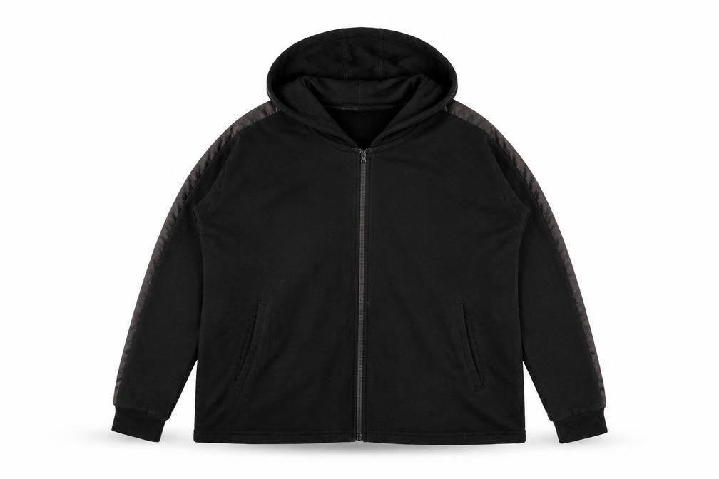 Front view of Puma women’s black, size UK 12, full zip hoodie sports loungewear