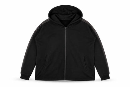 Front view of Puma women’s black, size UK 12, full zip hoodie sports loungewear