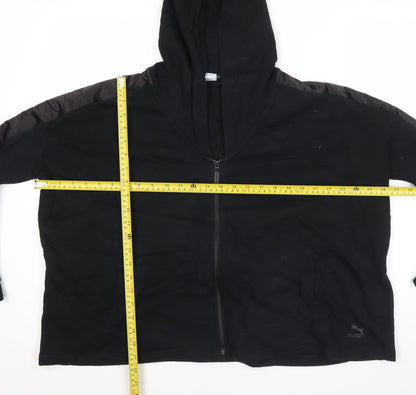 Womens UK Size 12 PUMA Black Full Zip Hoodie