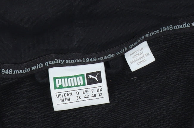 Womens UK Size 12 PUMA Black Full Zip Hoodie