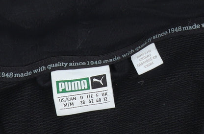 Womens UK Size 12 PUMA Black Full Zip Hoodie