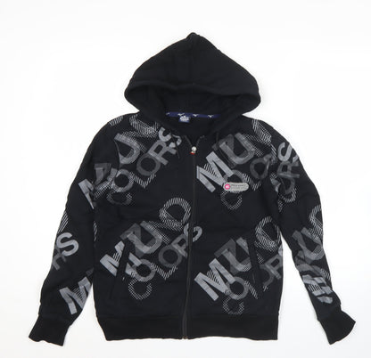 Mizuno Womens Black Full Zip Hoodie Size 10 Sportswear