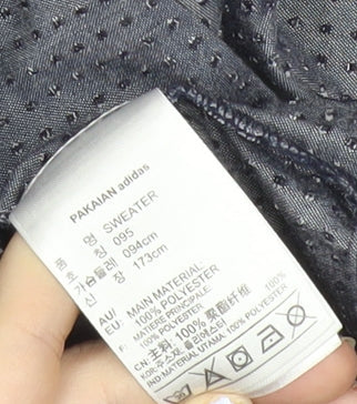 Adidas Women Grey Long Sleeve Mesh Crew Neck T-Shirt Size 10