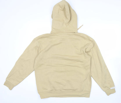 Adidas Womens Beige Hoodie Size 10 UK Pullover Logo Casual Sweatshirt