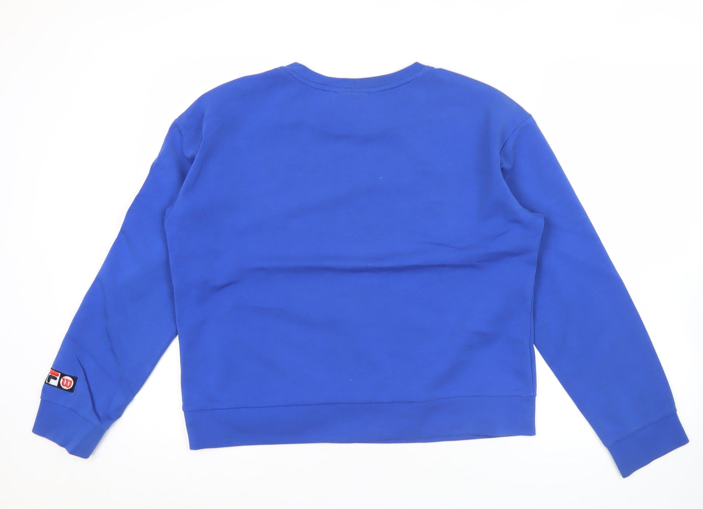 Fila Women’s Blue Logo Sweatshirt Size 16 Cotton Blend