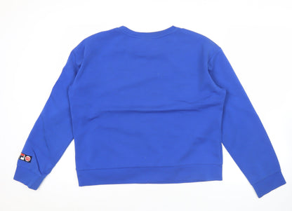 Fila Women’s Blue Logo Sweatshirt Size 16 Cotton Blend