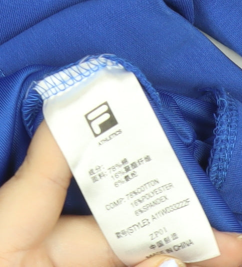 Fila Women’s Blue Logo Sweatshirt Size 16 Cotton Blend